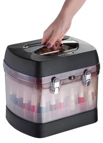 Maleta P/ 68 Esmaltes Profissional C/ Porta Acetona Cinza - Dompel