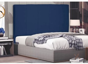 Cabeceira Arizona Para Cama Box Casal 140 cm Suede S04 - D'Rossi - Azul Marinho