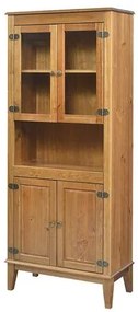 Cristaleira Malu 4 Portas cor Amendoa 180 cm - 62799 Sun House