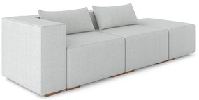 Sofá Versátil Sala de Estar Atlanta 378cm Modulado Bouclê Cinza G52 - Gran Belo