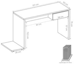 Mesa para Computador Notebook Desk Game DRX 8000 Z19 Preto - Mpozenato