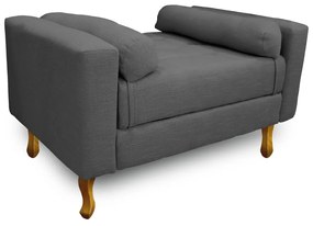 Recamier Félix King Size 195cm Linho Chumbo - ADJ Decor