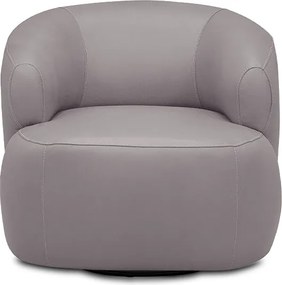 Poltrona Decorativa Verona Sala de Estar Base Giratória em Aço Couro Avelã G88 - Gran Belo