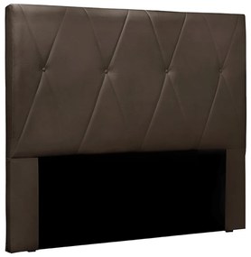 Cabeceira Decorativa Casal 1,40M Yves Veludo Marrom G63 - Gran Belo