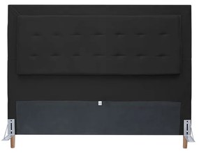 Cabeceira Cama Box Casal 140cm Paris Suede Preto - Sheep Estofados - Preto