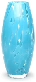 Vaso Oliva G Cacos Água-marinha Murano Cristais Cadoro