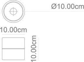 Spot Led Sobrepor Aluminio 12W 24 3000K Faro Tre - PRETO