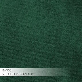 Poltrona Decorativa Kitana Pés Preto Giratório Veludo Verde G15 - Gran Belo