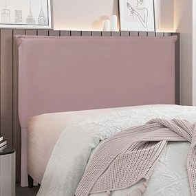 Cabeceira Decorativa Casal 1,40M Trento Veludo Lilás G63 - Gran Belo