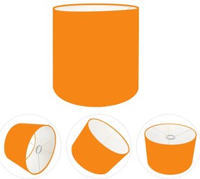 Cúpula Abajur Cilíndrica Cp-8005 Ø18x18cm Laranja