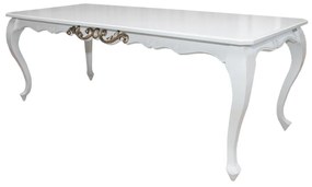 Mesa de Jantar Provençal Lavanda 6 Lugares - 1,53 - Branco com Fendi Lumiére Provençal Kleiner