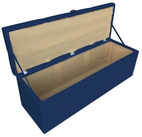 Calçadeira Nina 140 cm Suede Azul Marinho D'Rossi