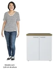 Conjunto Escritório Home Office 4 Peças Sharp A06 Olmo/Branco - Mpozen