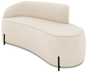 Sofá 3 Lugares Orgânico 180cm Pé Preto Morgan Veludo/Cotelê D03 - D'Rossi - Bege