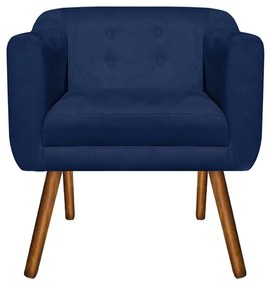 KIT 01 NAMORADEIRA E 02 POLTRONAS JULIA  - Azul Marinho
