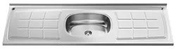 Pia de Cozinha com Cuba e Válvula Bali 160cm Aço Inox - Ghel Plus