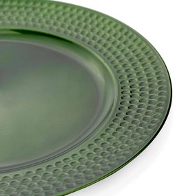 Sousplat de Plástico Verde com Relevo Lateral 33 cm - D'Rossi