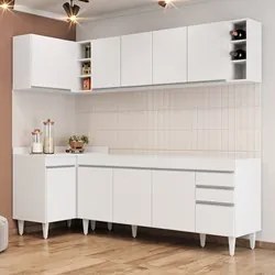 Armário de Cozinha Modulado de Canto Direito 5 Peças CP43 Balcão sem T