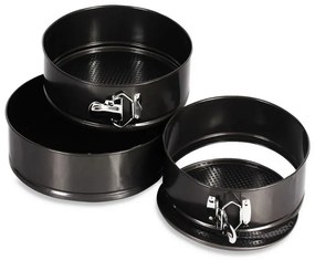 Kit 3 Forma Assadeira Fundo Removível Teflon Bolo Torta