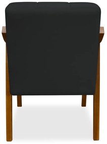 Poltrona Decorativa Vênus Veludo Preto