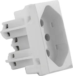 Modulo Tomada 2P+T Plastico Branco Siena