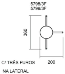Arandela Galáxia 1Xpci Led 5W 110V Ø12X5Cm (C/ Três Furos Na Lateral)... (BT - Branco Texturizado)