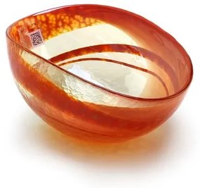 Bowl de Murano Laranja Espiral Yalos