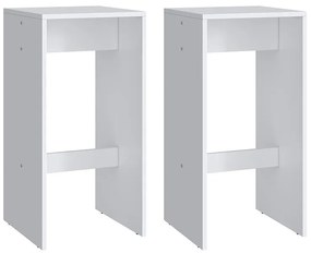 Conjunto Com 2 Banquetas Altas Multiuso Em Mdp - Branco