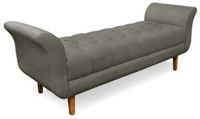 Recamier Olinda Suede 160 cm Pés Chanfrado Castanhos - D'Rossi - Grafite