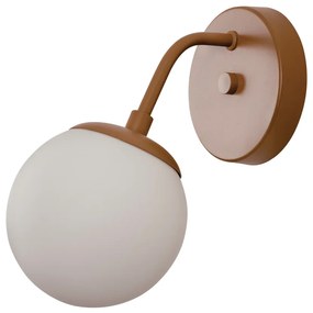 Arandela Pipoca 12X21X16Cm 1Xg9 / Globo Ø12Cm | Usina 16741/1 (AL-PV - Alumínio Brilho Polido Verniz, FOSCO)