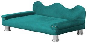 Cama Sofá Pet Meg Para Cães E Gatos Elegante e confortável Suede Azul Tiffany