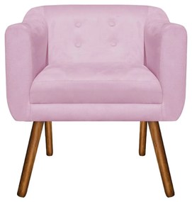 POLTRONA DECORATIVA JULIA SUEDE ROSA BEB