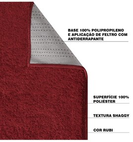 Tapete Sala de Estar 150x200cm Labrador Rubi G30 - Gran Belo