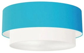 Plafon Para Quarto Cilíndrico SQ-3064 Cúpula Cor Azul Turquesa Branco