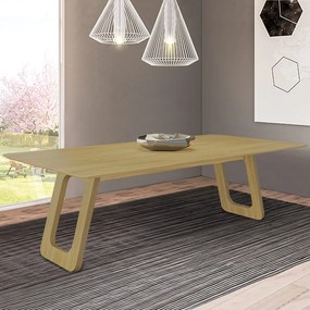 Mesa Sala de Jantar 6 Lugares 160cm Tampo de Vidro Frieda Freijó G13 - Gran Belo