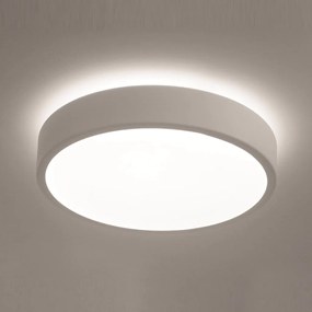 Plafon Luna Redondo Ø42X7Cm Led 32W Bivolt - Usina 19660/42 (CP-M - Champanhe Metálico, 3000k)