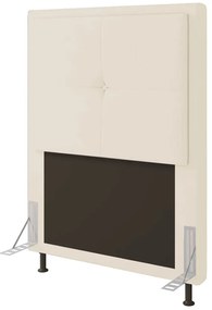 Cabeceira Solteiro Cama Box 90cm para Quarto Ametista Suede M11 - D'Rossi - Bege