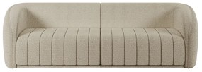 Sofá Decorativo Sala de Estar 332cm Adam 4 Lugares Boucle Bege G45 - Gran Belo