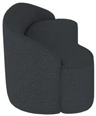 Sofá 2 Lugares para Sala de Estar Living 150cm Theo D06 Bouclê Cinza E