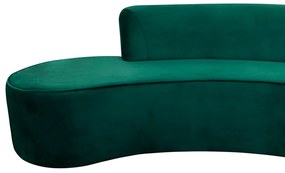 Sofá 3 Lugares Eros D07 Curvo 210cm Braço Direito Veludo Esmeralda - D'Rossi