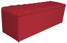 Calçadeira Estofada Liverpool 195 cm King Size Suede Vermelho - ADJ Decor
