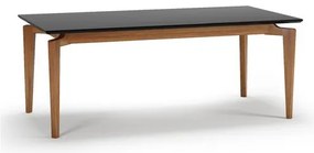 Mesa Jantar Marilac Retangular Champagne Com Vidro Preto 210cm - 76951 Sun House