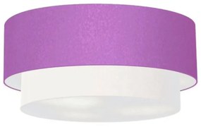 Plafon Para Quarto Cilíndrico SQ-3021 Cúpula Cor Lilás Branco