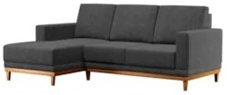 Sofá Living 200cm 3 Lugares Com Chaise Esquerdo Kayrós D05 Linho Chumb