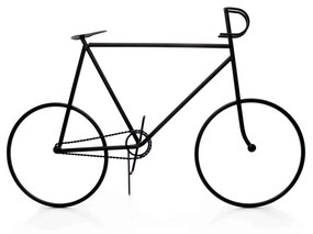 Escultura Decorativa Bicicleta em Metal Preto 32x50x9 cm - D'Rossi