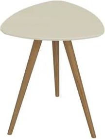 Mesa Lateral Unique em MDF Louro Luna Pés em Madeira Marin