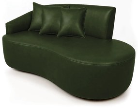 Sofá 2 Lugares Orgânico 140 cm Morgan Sintético PU D03 - D'Rossi  - Verde