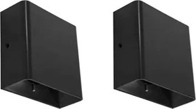 Kit 2 Arandelas Led Abs 3W Ip65 3000K Brick