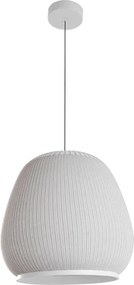 Pendente Led Dimerizavel Tecido Bege 80W 44,5Cm Coton