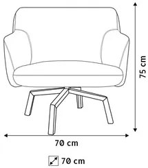 Kit 02 Poltronas Decorativas Jade Base Giromad C-416 Corano Tressê Lin
